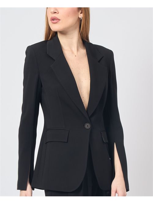 Manila Grace Single-Breasted Black Jacket MANILA GRACE | G164VUMA001